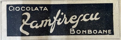 1931 Reclamă rom&amp;acirc;nească Ciocolata ZANFIRESCU Bonboane Romania interbelica dulciuri deserturi istoria cofetariei in Romania marca autohtona foto