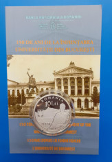 (M) Moneda argint - Universitatea din Bucuresti foto