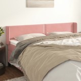 Cumpara ieftin Tăblie de pat cu aripioare roz 163x16x78/88 cm catifea