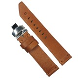Cumpara ieftin Curea de ceas Anti-alergica maro din piele naturala 20mm 22mm 24mm WZ4176D