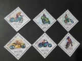 Seria Mongolia 1981 - Motociclism, Curse Moto, Motocros, Speedway, Format Romb, 6v, Ștampilată -A333