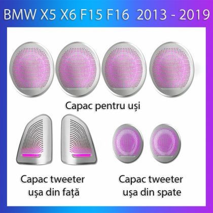 Lumini Ambientale BMW Seria X5 X6 2013-2019 dedicat capace iluminate control telefon sau sistem original CarStore Technology