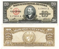 Cuba 20 Pesos 1960 P-94 UNC