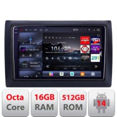 Navigatie Fiat Stilo Edotec Kit-STILO 8 core QLED 2K 16+512 360 Android Waze USB Navigatie Internet Youtube Radio CarStore Technology