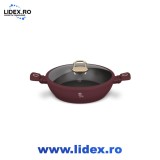 Cratita cu capac Leonardo Collection Berlinger Haus BH 8039, 30 cm, 4.5L, visiniu mat, mancarea nu se lipeste, compatibila cu inductie