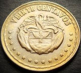 Moneda exotica 20 CENTAVOS - COLUMBIA, anul 1966 * cod 5158, America Centrala si de Sud