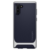 Husa Plastic - TPU Spigen Neo Hybrid pentru Samsung Galaxy Note 10 N970 / Samsung Galaxy Note 10 5G N971, Argintie - Bleumarin 628CS27384