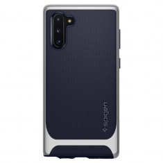 Husa Plastic - TPU Spigen Neo Hybrid pentru Samsung Galaxy Note 10 N970 / Samsung Galaxy Note 10 5G N971, Argintie - Bleumarin 628CS27384