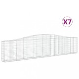Cumpara ieftin Cosuri gabion arcuite 7 buc, 400x30x80/100 cm, fier galvanizat