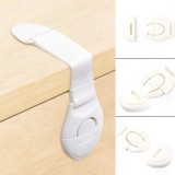 Set 10 Sisteme Siguranta Flexibile Procart Usi Sertare Copii, Alb, 20cm, Autoadezive - Protectie Anti-Accidentare