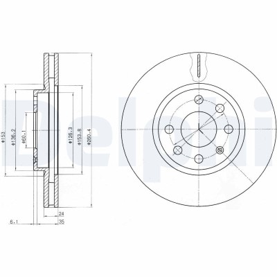 DELPHI BG3569 Disc frana foto