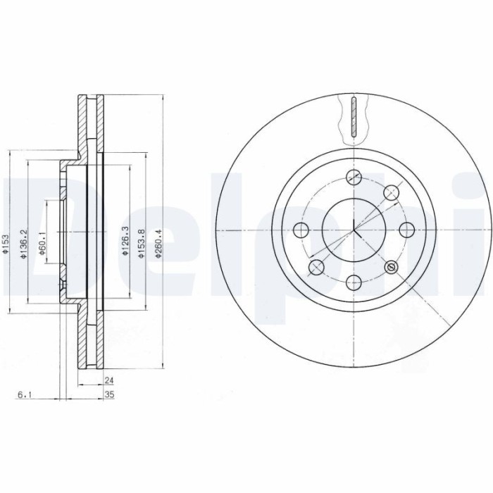 DELPHI BG3569 Disc frana