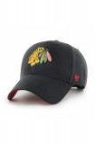 47brand șapcă NHL Chicago Blackhawks culoarea negru, cu imprimeu H-BLPMS04WBP-BKA, 47 Brand