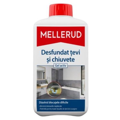 Solutie tip gel, pentru desfundat tevi, Mellerud, 1 L foto