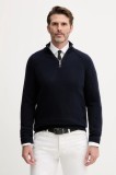 United Colors of Benetton pulover de l&acirc;nă culoarea bleumarin, cu turtleneck, 1006U202B