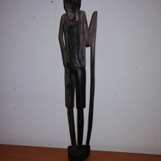 Arta tribala africa figurina africana statueta sculptura din lemn 36.5 cm