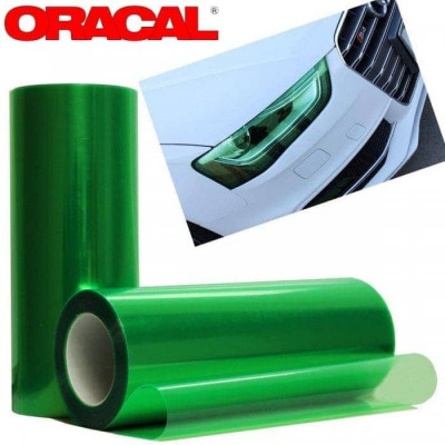 Folie protectie faruri / stopuri ORACAL (100 x 50 cm) - verde (Turquoise) foto