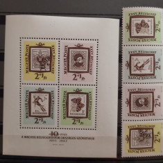 Ungaria 1962 Ziua mărci poștale serie + colita MNH