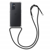 Husa pentru OnePlus 9 Pro, Silicon, Transparent, 54437.03, Negru, Textil, Carcasa, Kwmobile