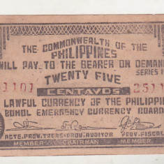 bnk bn Filipine 25 centavos 1942 Bohol