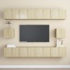 Gossi set de dulapuri tv, 6 piese, stejar sonoma, lemn prelucrat