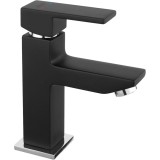 Baterie lavoar Ferro Staccato, negru, cartus ceramic