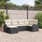 vidaXL Set de canapele pentru grădină cu pernă 6 pcs Negru Rattan poli 3360408