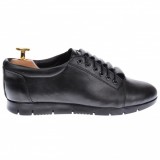 Pantofi dama, casual, din piele naturala box, negri, - 2P502NBOX