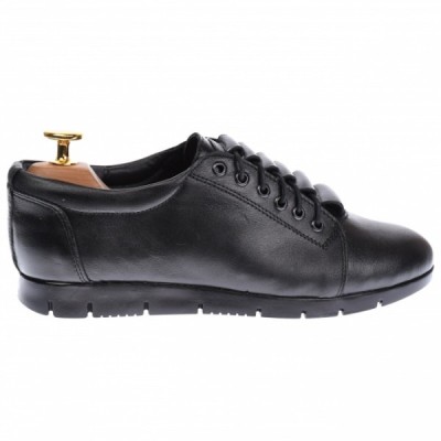 Pantofi dama, casual, din piele naturala box, negri, - 2P502NBOX foto