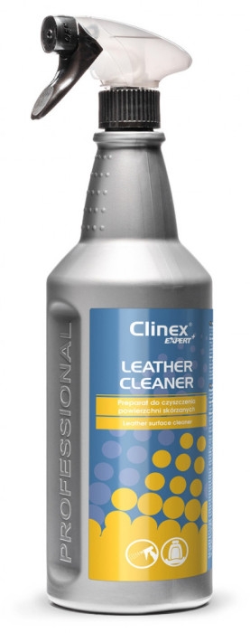 Clinex Leather Cleaner, 1 Litru, Cu Pulverizator, Solutie Pentru Curatare Suprafete Din Piele Natura