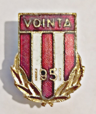 INSIGNA FOTBAL VOINTA BUCURESTI 1951 SCUT foto