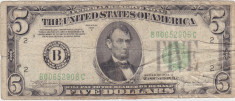 SUA USA 5 DOLARI DOLLARS 1934 C UZAT foto