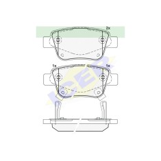 Set placute frana punte spate Toyota Avensis (T25), 04.2003-11.2008, Corolla Verso 2004-2009; Previa III, 2005-; marca Icer Spania foto