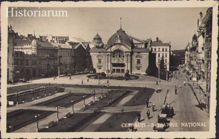HST CP151 Carte poștală Cernăuți Teatrul Național