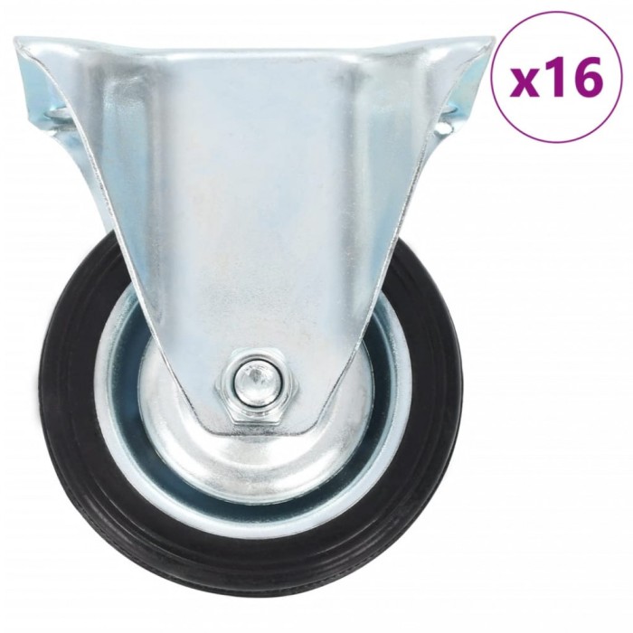 vidaXL Roți fixe, 16 buc., 75 mm