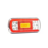 Lampa spate LED 6 functii 12V-24V cu ceata si iluminare numar mufa Fristom Cod: FT-130 PM