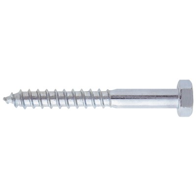 Surub pentru lemn, cu cap hexagonal, Friulsider, zincat alb, 6 x 40 mm foto