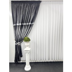 Draperie Bolt, negru&amp;amp;amp;gri