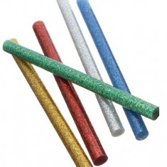 Set 10 batoane silicon colorat cu sclipici 11mm 20cm