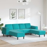 VidaXL Set de canapea Turcoaz Catifea 3335130