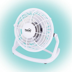 VENTILATOR DE BIROU 2.5W, INCARCARE USB, 4 PALETE, ALB, HOME foto