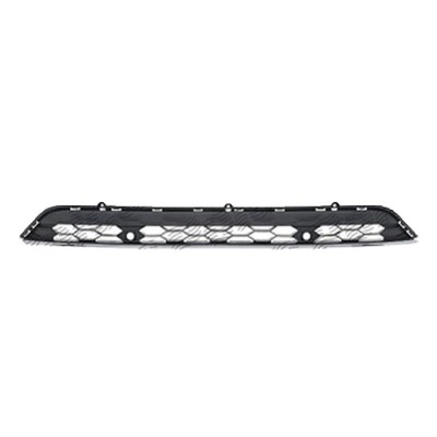 Grila bara VW Tiguan, 05.2016-, Fata, partea centrala, cu gauri pentru Senzori de parcare (PDC); cu ornamente cromate, Aftermarket foto