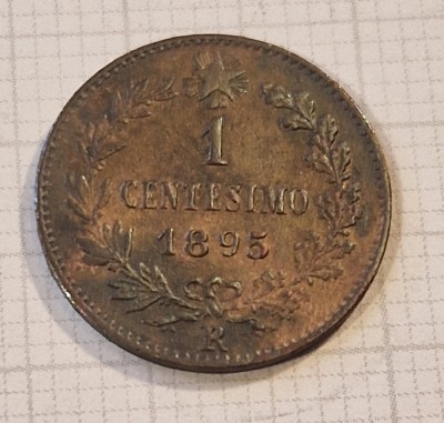 243, Italy, Italia, 1 Centesimo 1895, KM#29, buna, UMBERTO I foto