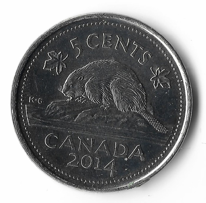 Canada 5 cents 2014
