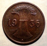 E.293 GERMANIA 1 REICHSPFENNIG 1936 A XF, Europa, Bronz