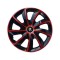 Set 4 Capace Roti 17 inchi (R17), Stig Rosu-Negru, Compatibil cu Peugeot