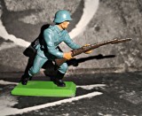 Britains Deetail German WWII 1/32 54 mm 1971 infanterist brat mobil baioneta