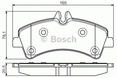 Set placute frana,frana disc VW CRAFTER 30-50 platou / sasiu (2F) (2006 - 2016) BOSCH 0 986 495 099 foto