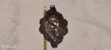 argint MEDALION PECTORAL sau ICOANA cu FECIOARA MARIA cu PRUNCUL ISUS unic VECHI