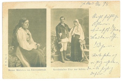 5631 - SALISTE &amp;amp; SIBIU, ETHNICS, Port Popular, Litho, Romania - old postcard - used - 1898 foto
